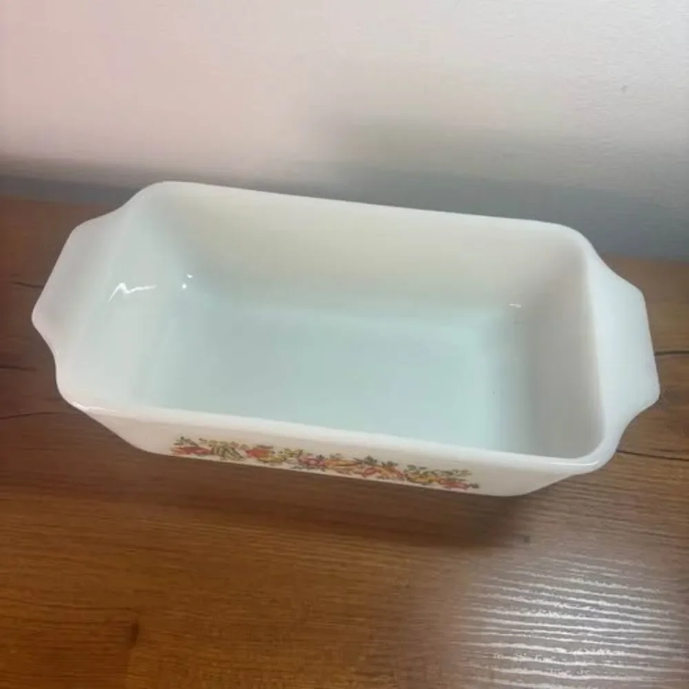 VTG Anchor Hocking Fire King 441 Harvest Vegetable Meatloaf Pan